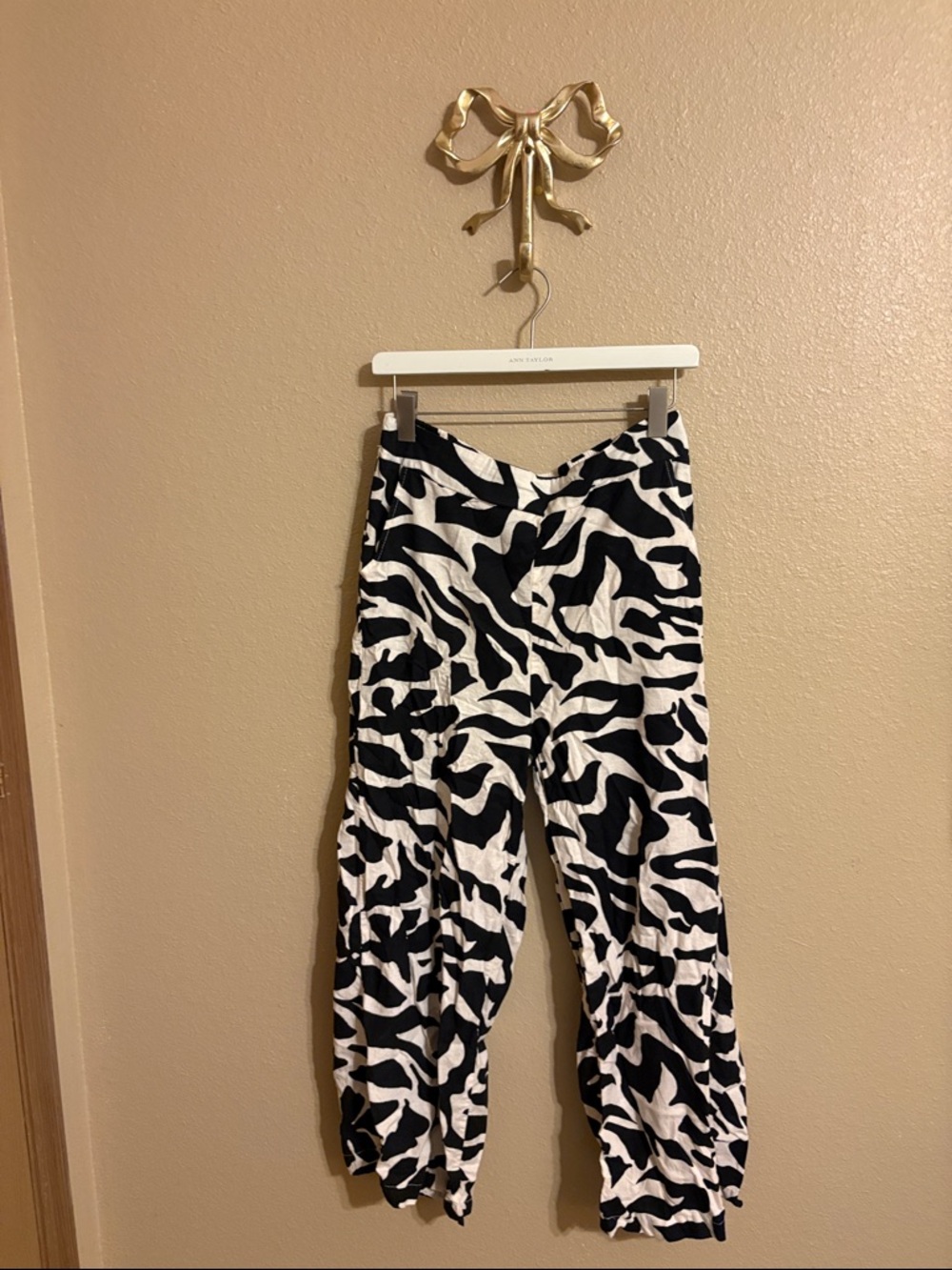 Rachel Zoe Black& White Zebra Print Pant